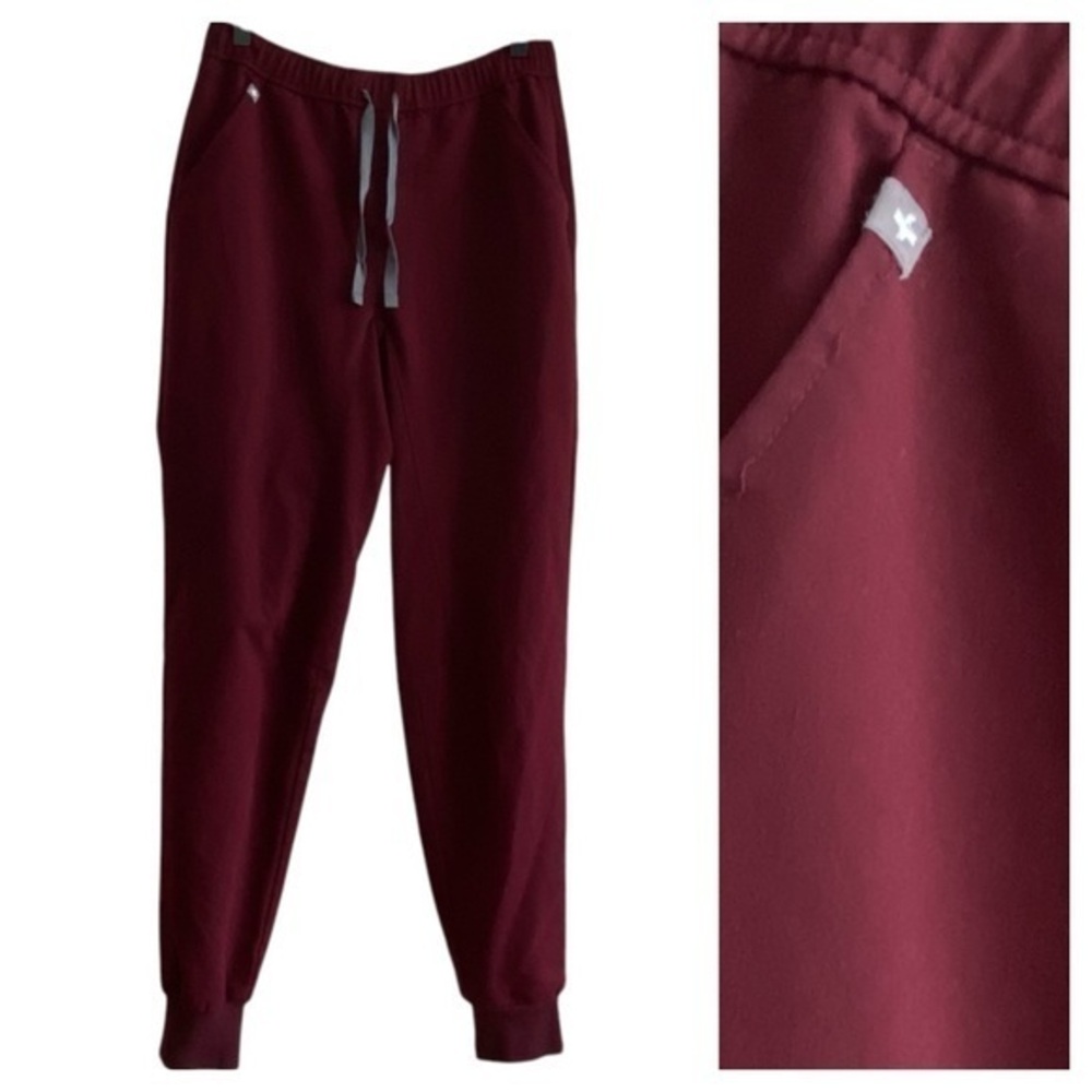 FIGS Maroon Red Tansen Jogger Scrub Pants Small